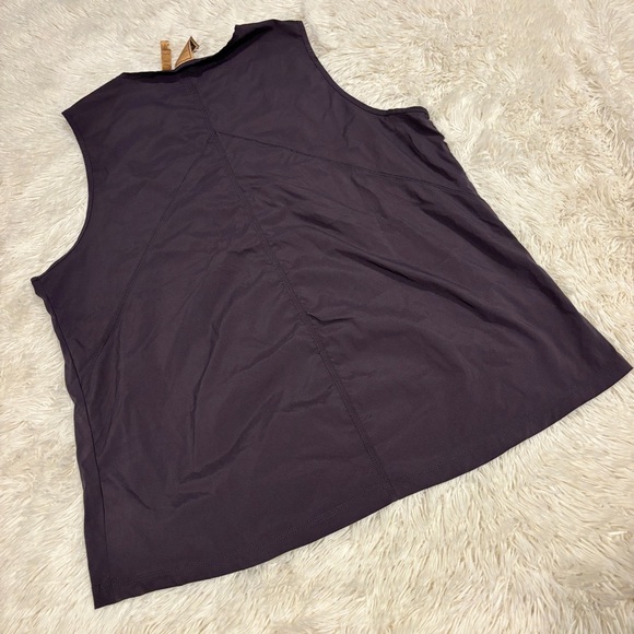 Indygena Tank Top Athletic Steek Woven Stretch Sleeveless Dark Gray Sz XL - Picture 7 of 9